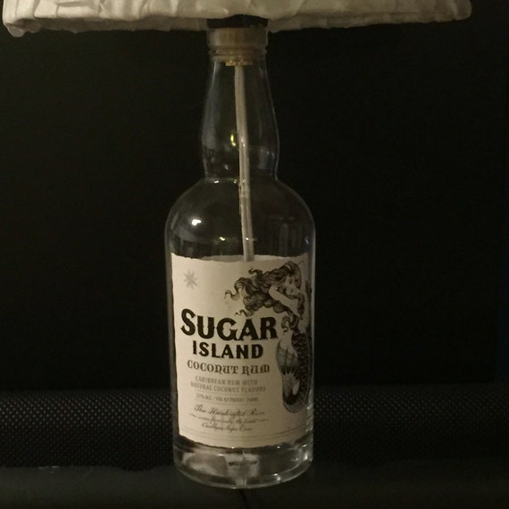 Sugar Island Coconut Rum Bottle Lamp perfect addition to beach