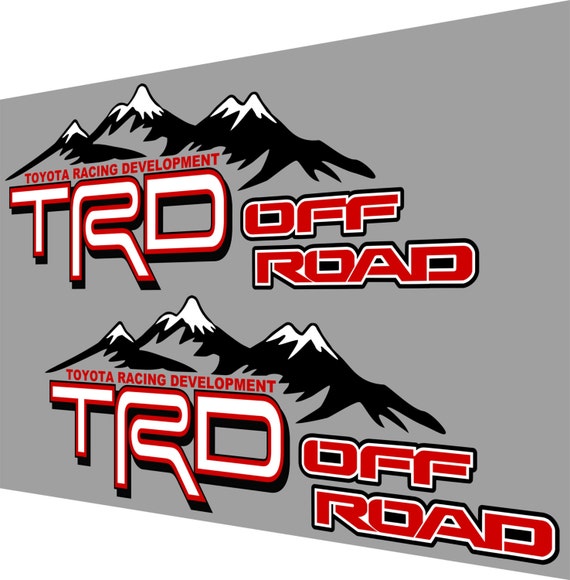 Trd off road decals mountain 6x18 v3 Toyota by MicroGraphixx