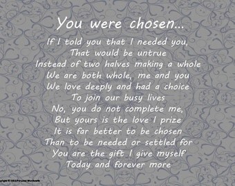 Marriage Poem Christian Wedding Vows Poem to by PersonalWordsmith