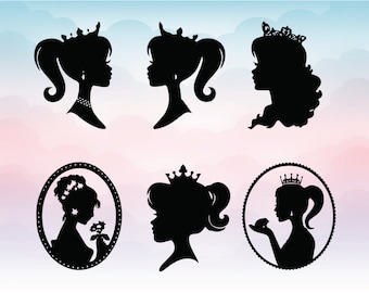 Disney princess svg - Disney clip art digital download svg, dxf, eps, png - Vintage Barbie Clipart - Barbie SVG - Barbie Silhouette SVG, png