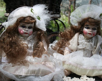 creepy doll twins