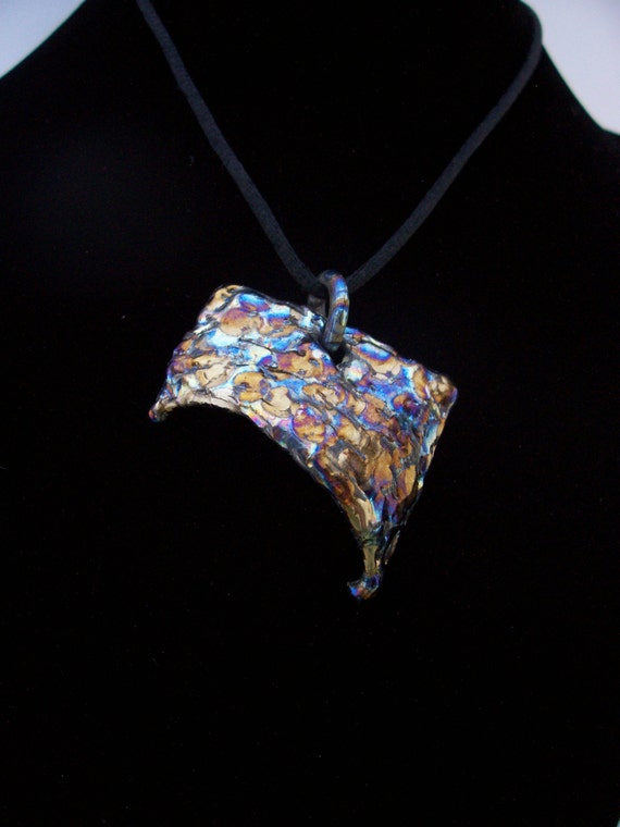 Titanium Pendant Welded Jewelry Abstract by UniqueTitaniumArt