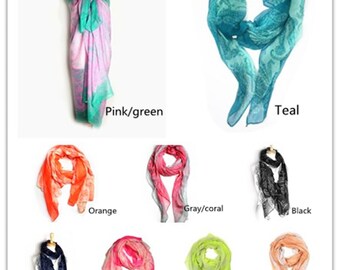 Fashion Paisley Print Beach wrap Scarf, Light-Weight fashion scarf.
