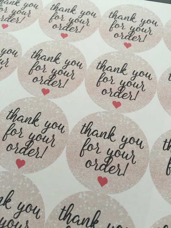 Thank You Stickers Thanks for your order Custom Stickers