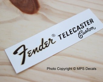 Fender telecaster Custom 72 Guitar Headstock Decal Waterslide Professional