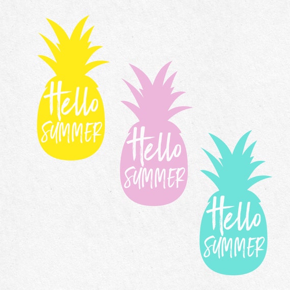 Hello Summer Pineapple Svg Beach Svg Svg Saying by ...