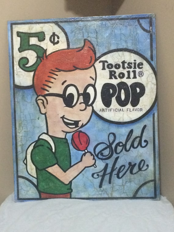 Tootsie Roll Pop custom sign by SignofthetimBoutique on Etsy