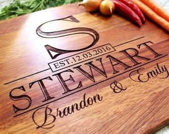 Personalized Cutting Board - Engraved Cutting Board, Custom Cutting Board, Wedding Gift, Housewarming Gift, Anniversary Gift W-015 GB