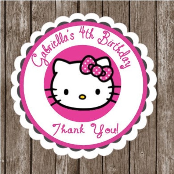 Hello Kitty Stickers Personalized Hello by HeartlandDesignCo