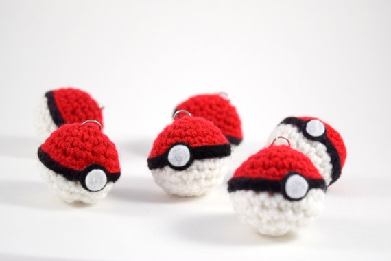 Pokeball Crochet Amigurumi Keychain Pokemon