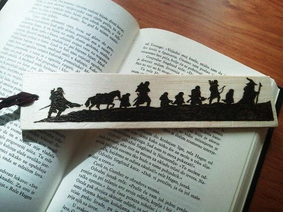 Wooden LOTR bookmark the Lord Of The rings Bookmark by WhoBeGeek