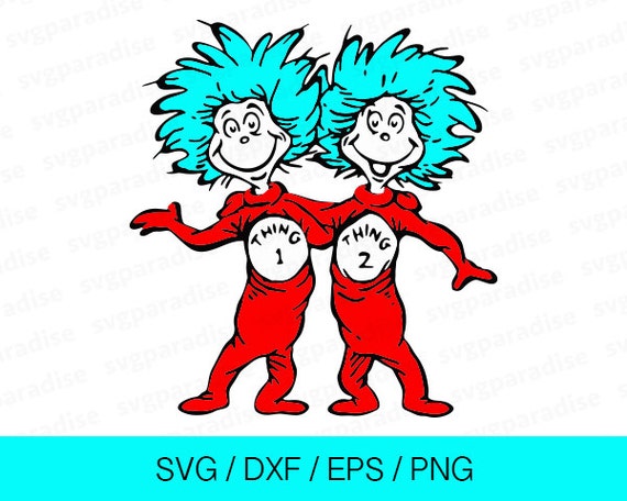 Download Dr Seuss SVG Thing 1 Thing 2 SVG Svg Eps Dxf Png use with