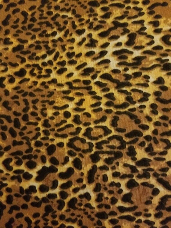 Leopard cheetah animal print fabric cotton