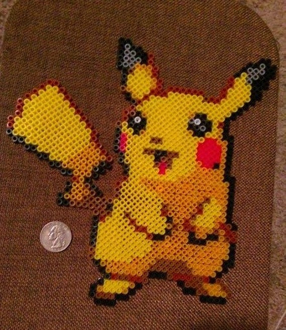 Items similar to Pikachu Perler Bead/ Melty Bead Decoration on Etsy