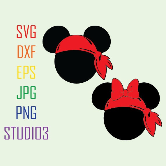 Download Mickey Minnie Pirate Ears Disney SVG Files Svg Dxf Eps