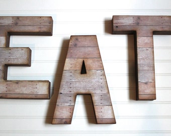 Country Farmhouse Decor - EAT Sign For Kitchen - Country Living - Country Wall Decor - Country Cottage Chic - Country Chic Wedding - Signs