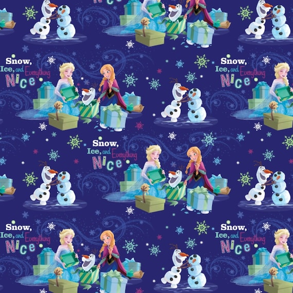Disney Fabric Christmas Frozen Fabric with Elsa Anna Olaf