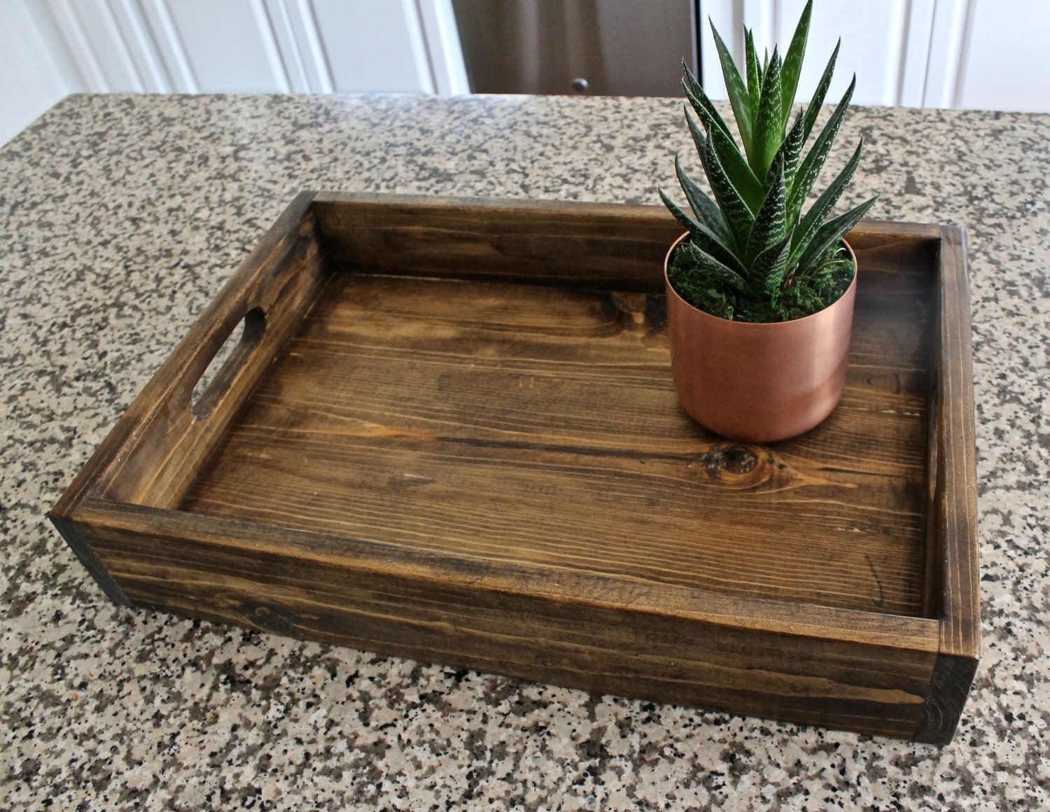 Simple Wood Serving Tray Rustic Centerpiece Gardening