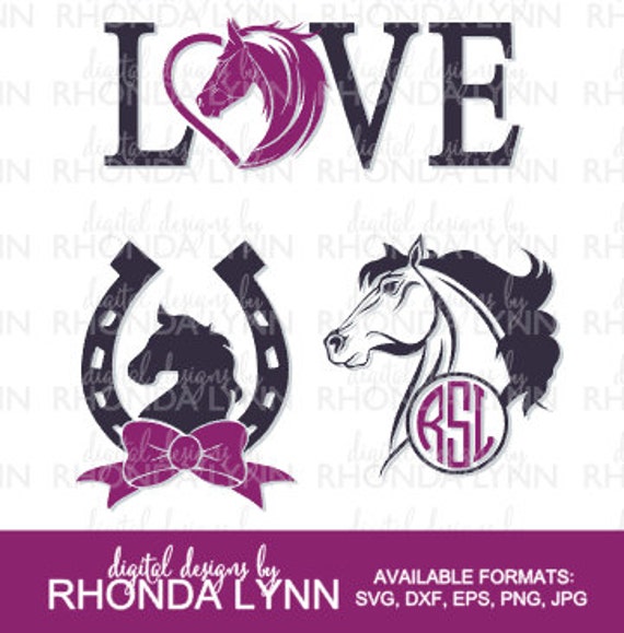 Download SALE Horse Love SVG Horse Monogram svg dxf eps jpg png
