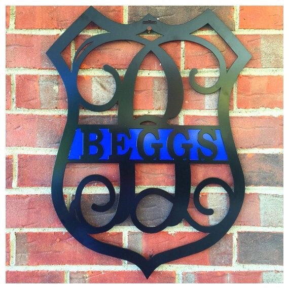 Police Door Hanger Law Enforcement Door by TheBeauregardBarn