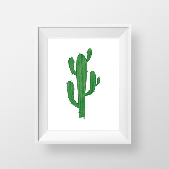 Cactus Art 8x10 Printable Minimalist Art