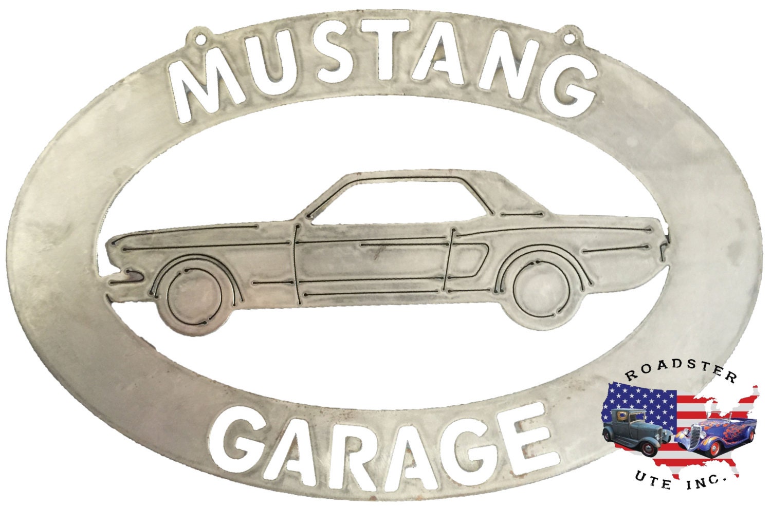 Ford Mustang Garage Plasma Cut Metal Shop Sign by RoadsterUteInc