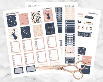 Oh Deer Weekly Kit Printable Student Planner Stickers- Erin Condren Planner Stickers- Instant Download