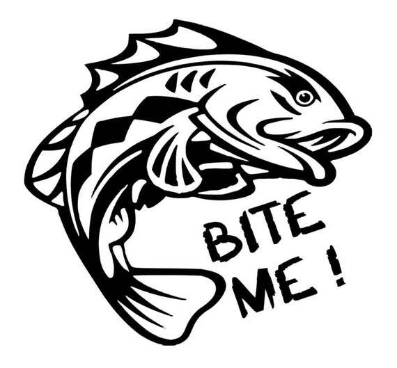 Download Bite Me Fish vinyl car decal sticker