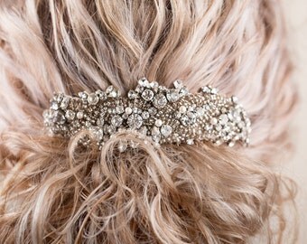 Flora - Vintage Style Bridal Crystal Beaded Haircomb