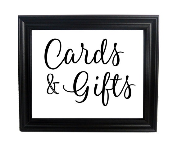 Wedding Card &amp; Gift Table Sign Traditional by ItsaSignPrintables