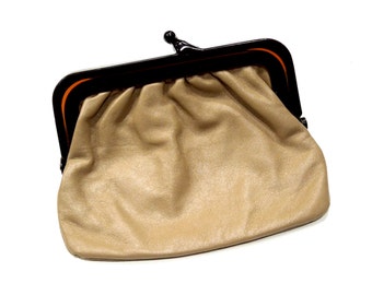 VINTAGE: 1970s - Italian leather Clutch - Italian Handbag - Leather Clutch - Handbag - SKU 19-F2-00005836