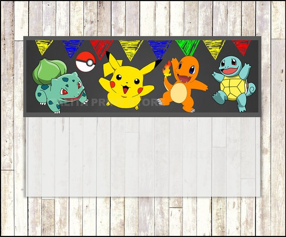 Pokemon Birthday Party Black Twine