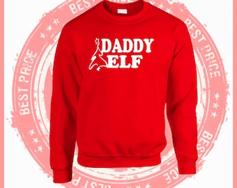 On Sale Today-Daddy Elf sweatshirt-Mommy Elf-Christmas sweater-Ugly Christmas Sweater. Ugly Sweater-Christmas sweater-ugly sweater party