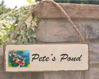 pond sign koi signs