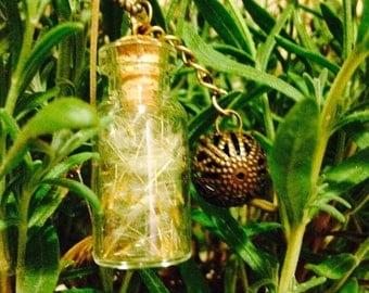 Nature dandelion vial pendant