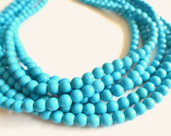 The Michelle- Blue Magnesite Statement Necklace
