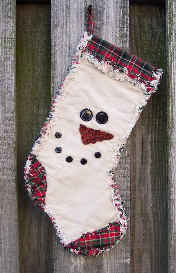 Download Items similar to Snowman Face Rag Quilt Stocking e pattern PDF digital pattern on Etsy