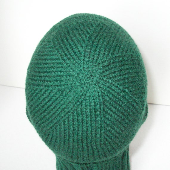 Green Knit Helmet Liner Balaclava or Ski Mask
