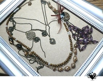 Copper and Bronze Autumn Bricolage Layered Charm Necklace