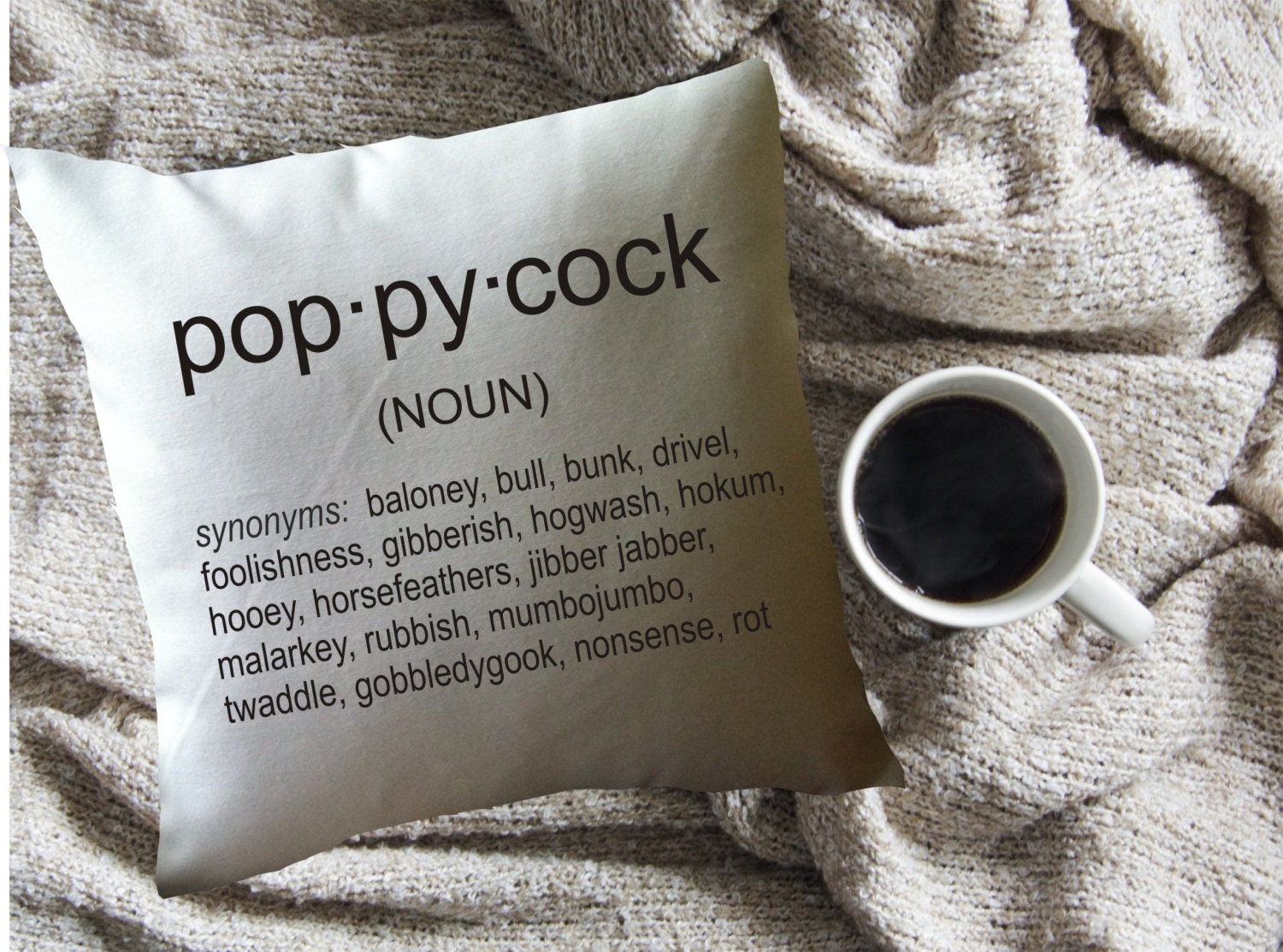 funny poppycock definition and synonyms throw pillow cover