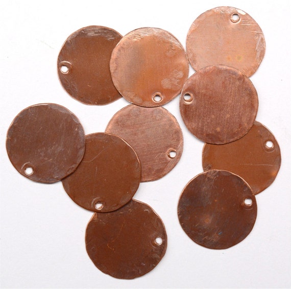 Copper Disc Blanks DIY Jewelry Making 10 pieces JC261