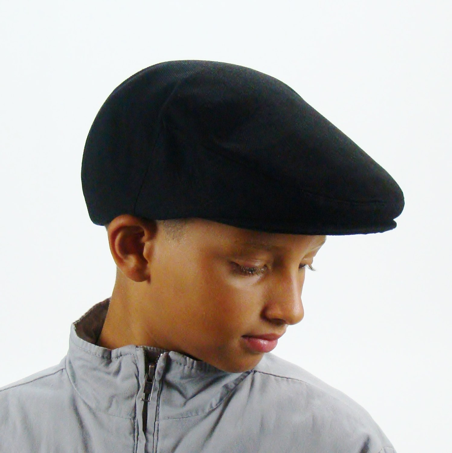 Men's Black Linen Cotton Blend Jeff Cap Ivy Cap by