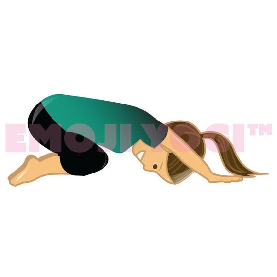 Yoga Emoji child's pose