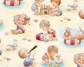 Retro Beach Kids Fabric by Elizabeth Studio