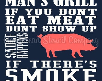 Bbq stencil | Etsy