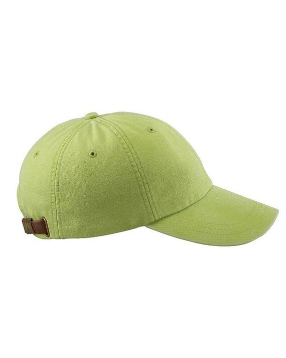 LIME GREEN HAT One Women or Men Adams Baseball Cap 24