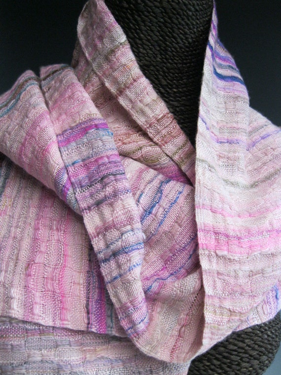 Handwoven Silk and Wool Scarf Birthday Cake