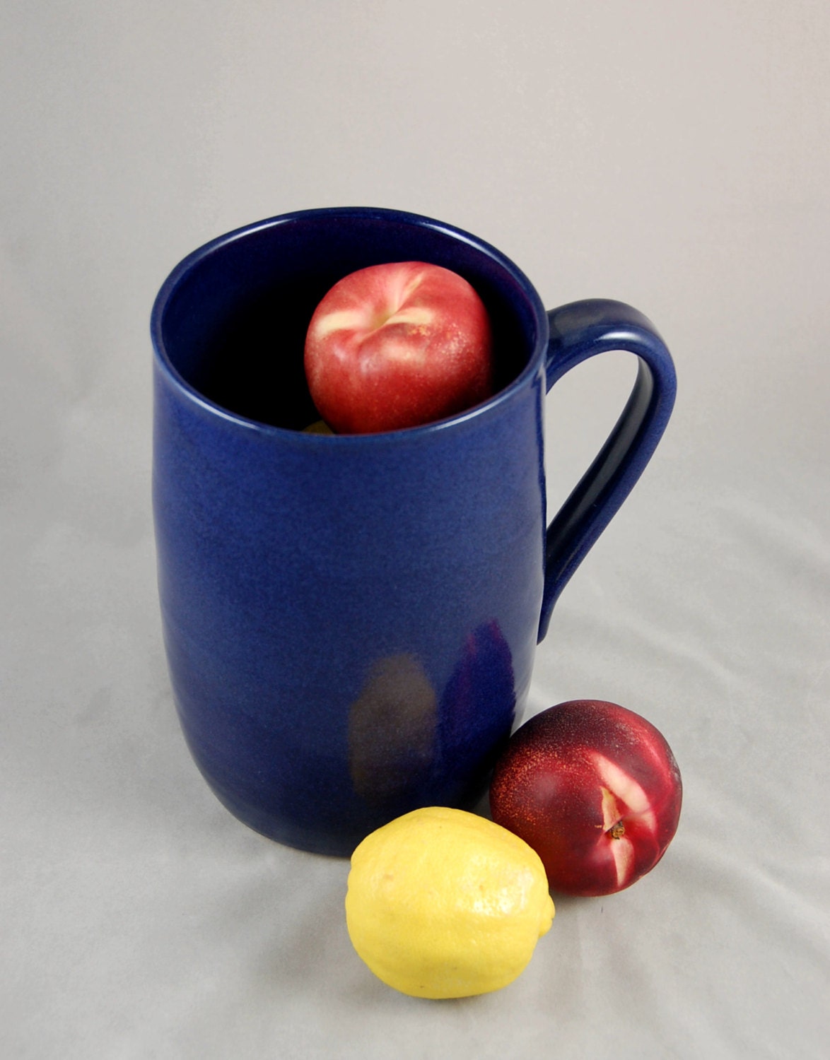 Compost Jar HUGE in Cobalt Blue for Kitchen Composting Garden