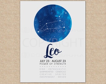 Space Nursery Decor, Leo Zodiac, Leo Constellation, Baby Nursery Art, Kids Room Art, Nursery Decor // ArtPrint or Canvas // N-XC01-1PS AA1