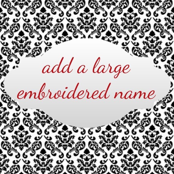 Add an embroidered name on back of shirtadd on to order